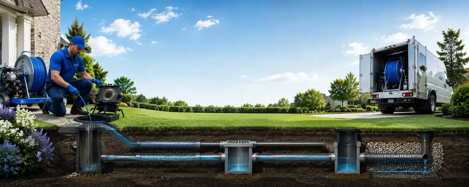 Outdoor drain cleaning information for Sandgap, KY